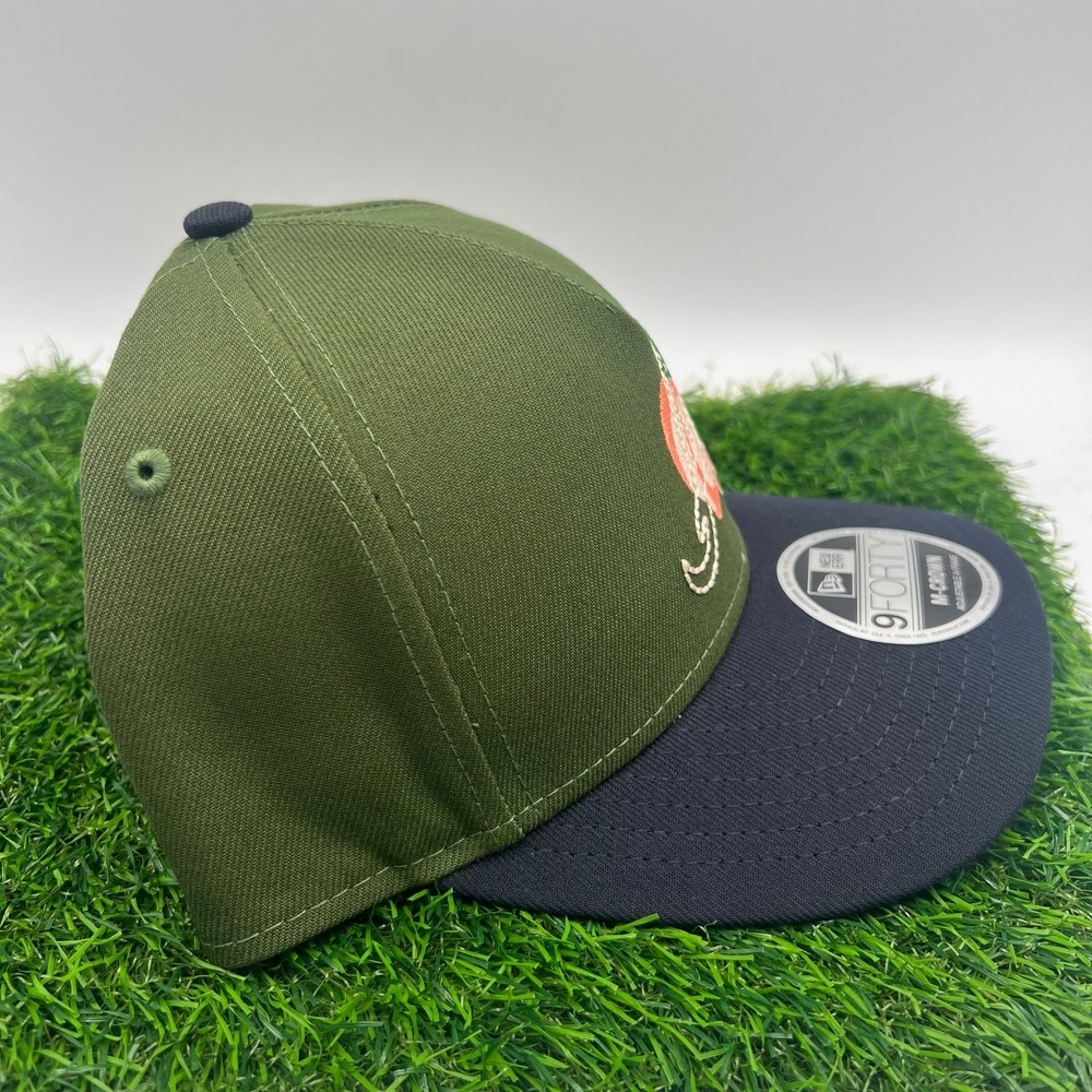 New Era Atlanta Braves MLB Green Black City Connect 9Forty A Frame Snapback Hat - Picture 4 of 8